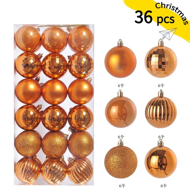 24/36Pcs Christmas Decoration 3/4CM Balls Hanging Christmas