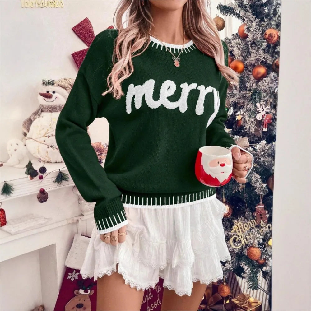 Autumn Winter Christmas Sweater Women's Casual Fashion
