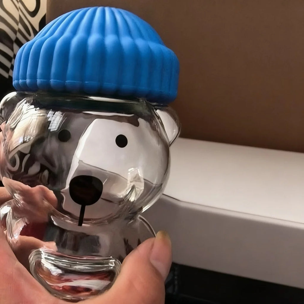 2025 Creative Cute Bear Coffee Cup Cartoon Bear shaped Coffee Cup Cute Bear Cup Transparent