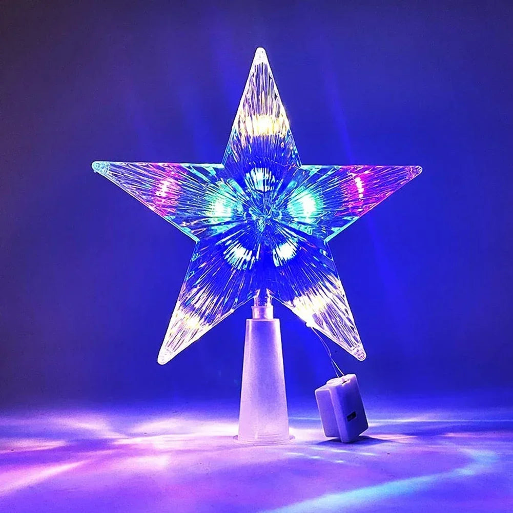 15cm Christmas Tree Top Star Light LED Glowing Star