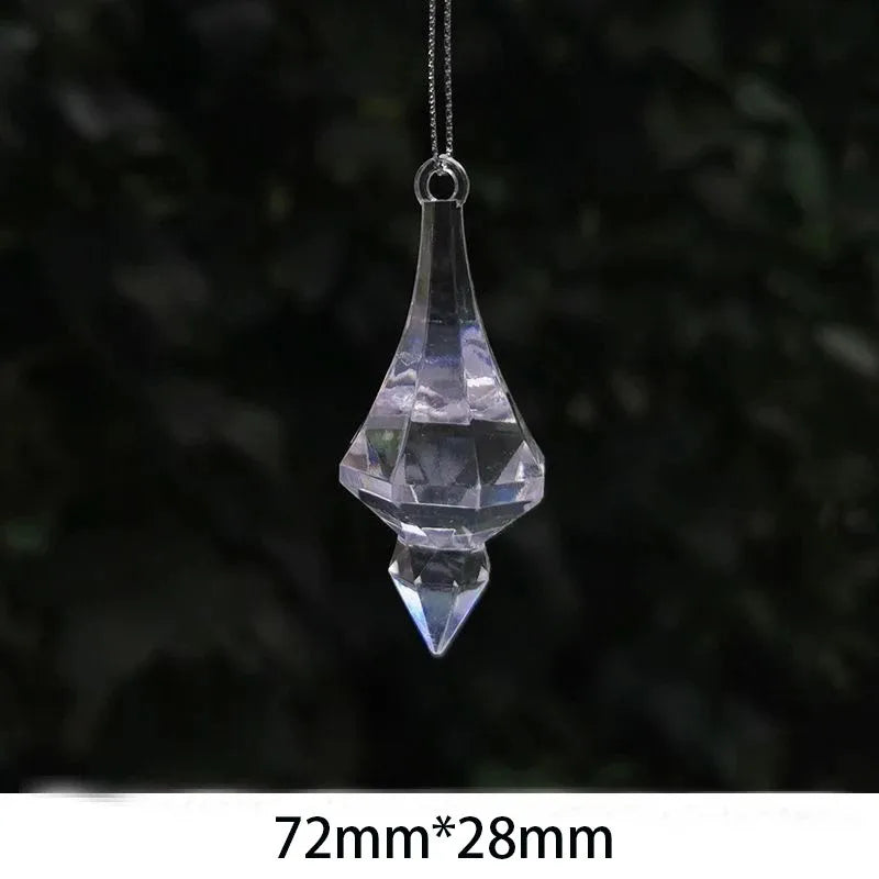 10Pcs Crystal Snowflake Icicle Christmas Decorations