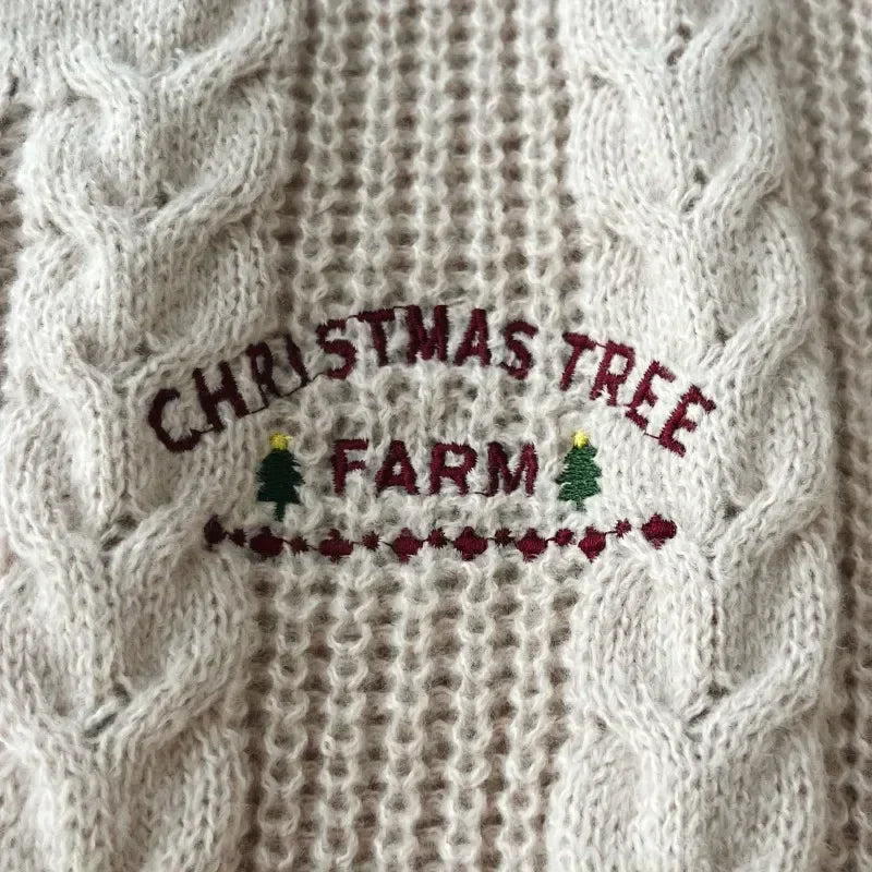 Christmas Tree Women Cardigan Autumn Winter Knitted