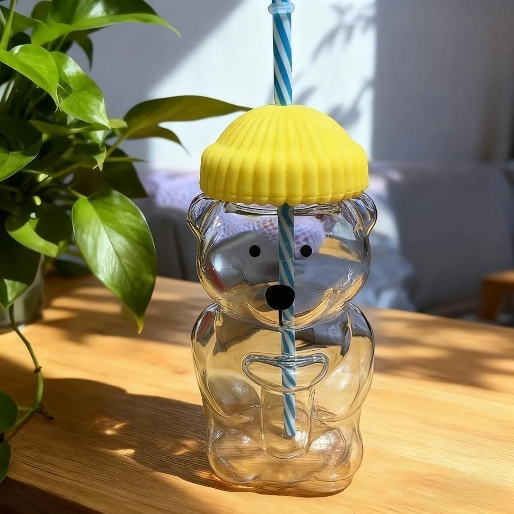 2025 Creative Cute Bear Coffee Cup Cartoon Bear shaped Coffee Cup Cute Bear Cup Transparent