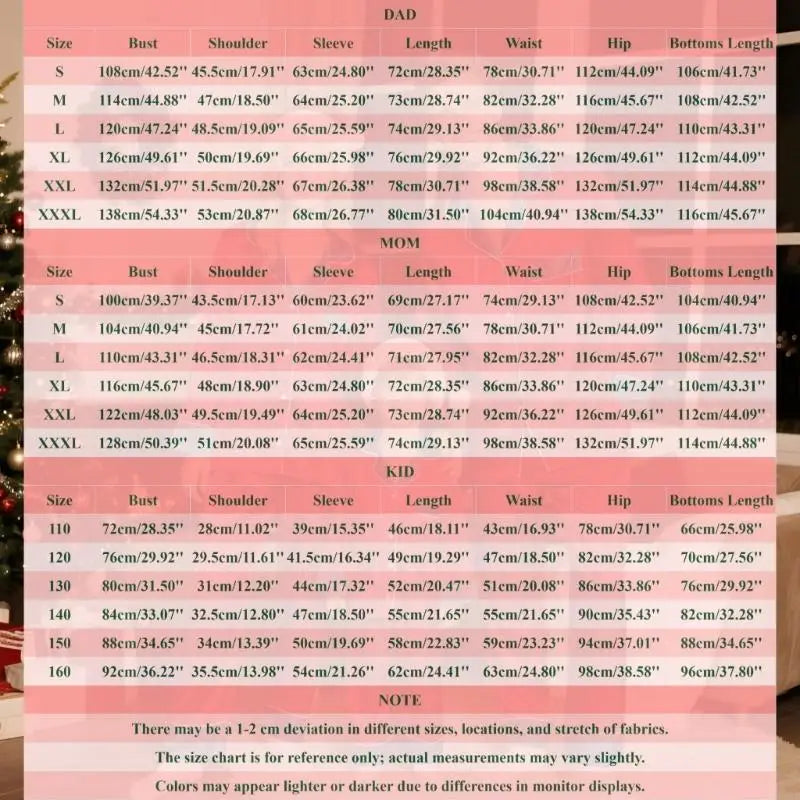 Family Christmas Pajamas Matching Sets Silk Satin Casual Matching Set