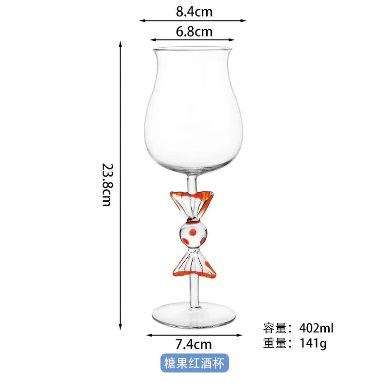 High Borosilicate Creative Candy Glass High Foot Cup