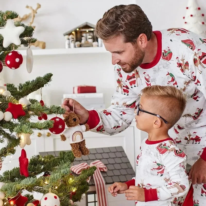 Xmas Family Look Pyjamas Santa Claus Print Christmas Pajamas Set