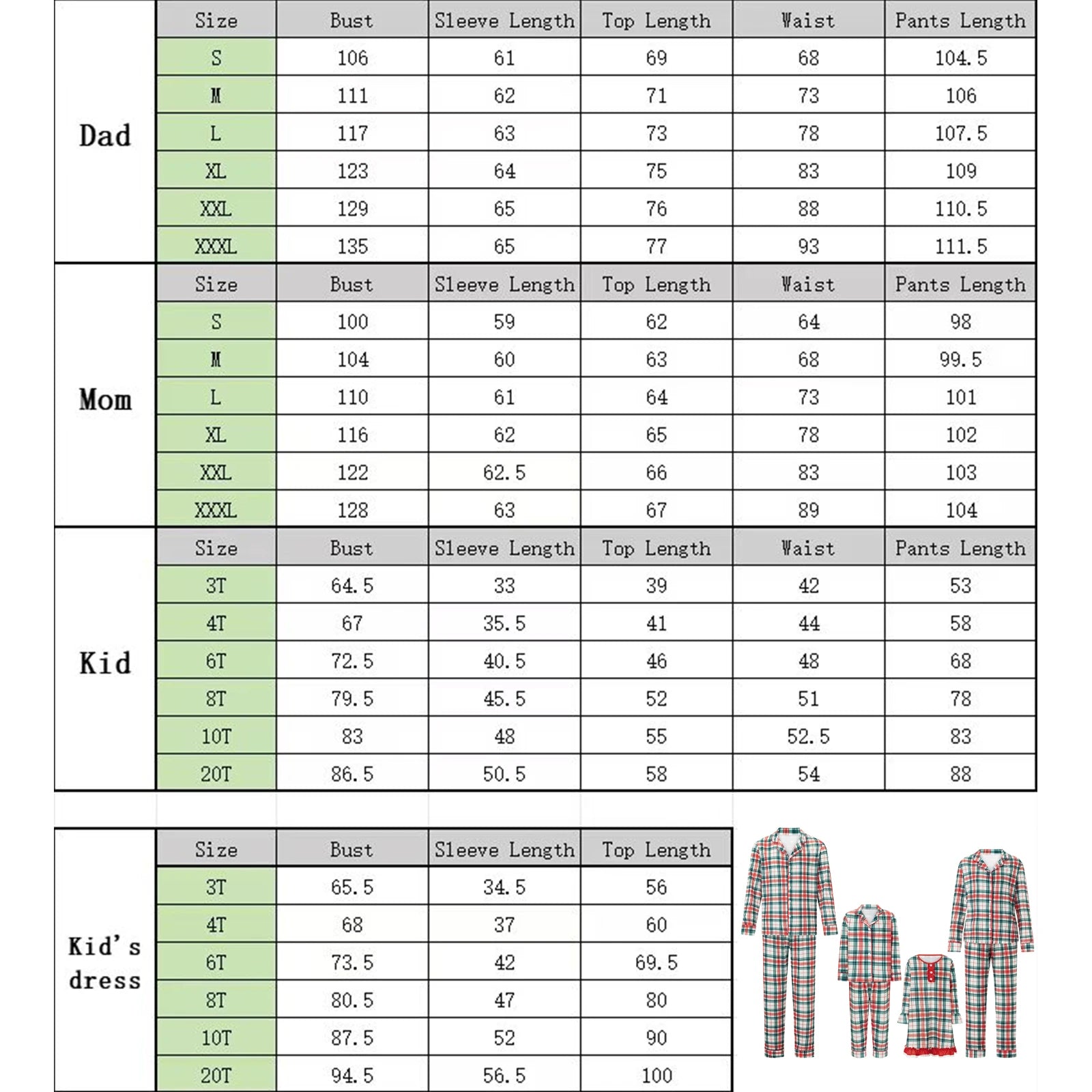 Family Matching Christmas Pajamas Set