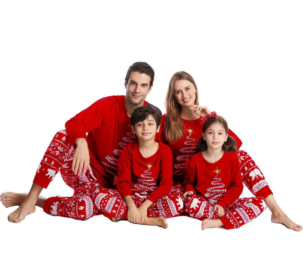 Family Christmas Pajamas Mom Dad Kids Matching Clothing
