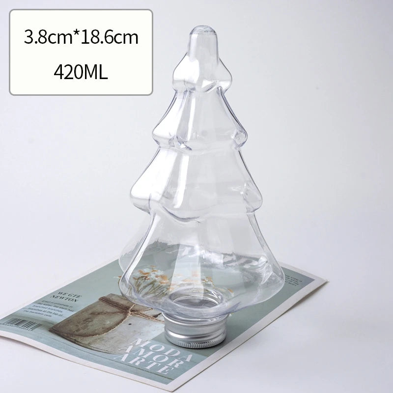 Tree Milk Tea Bottle Plastic Candy Juice Coffee Packing Bottle New Year Party Decor