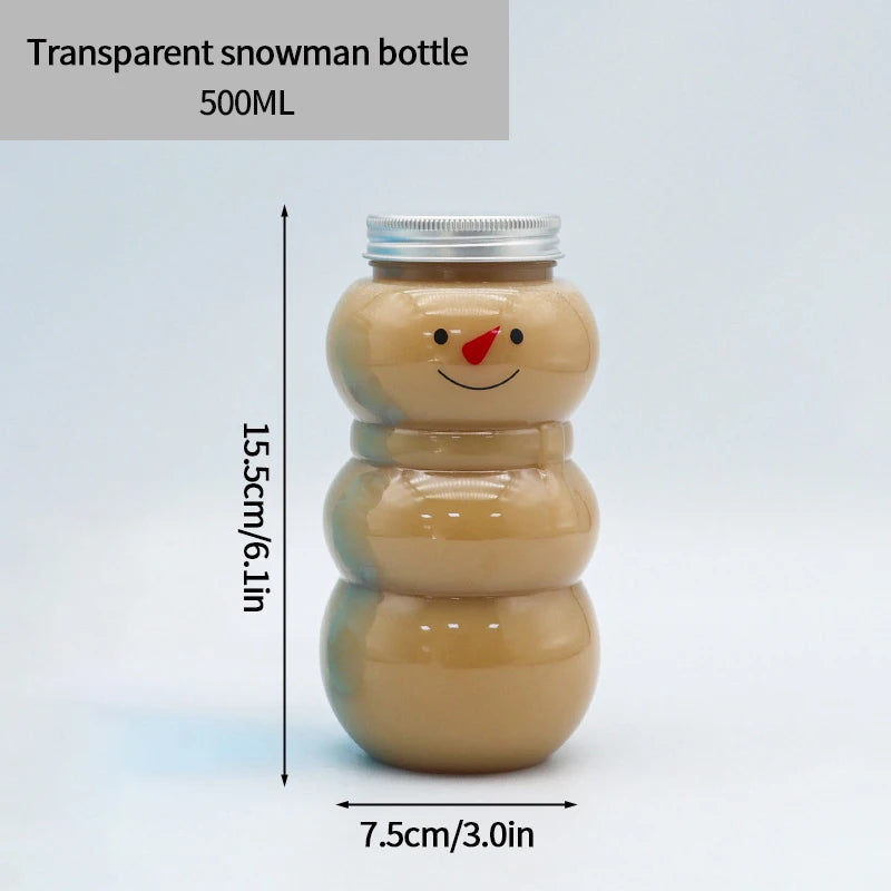 Tree Milk Tea Bottle Plastic Candy Juice Coffee Packing Bottle New Year Party Decor