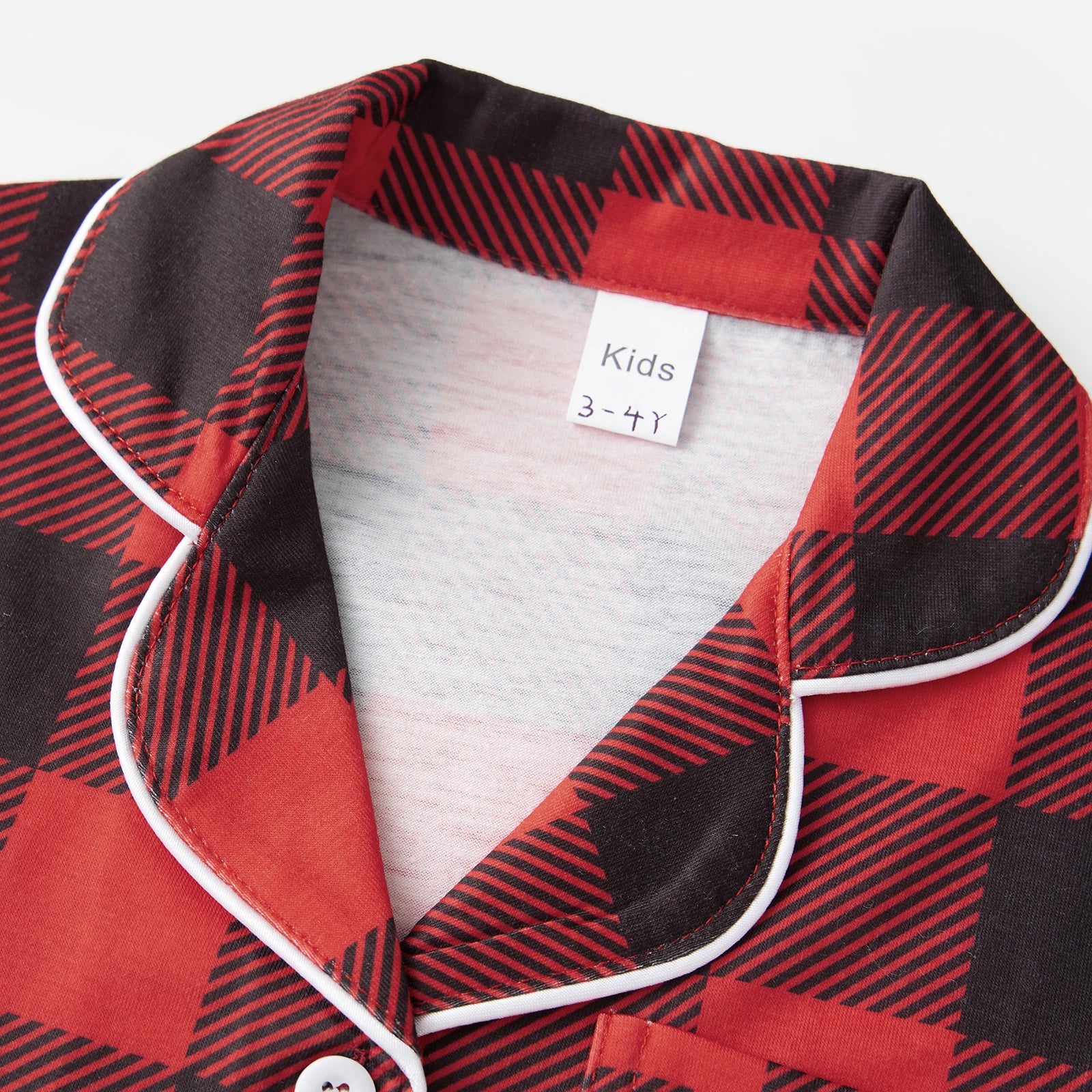 Family Matching Clothes Christmas Pajamas Mother Kids Plaid Pyjamas Set