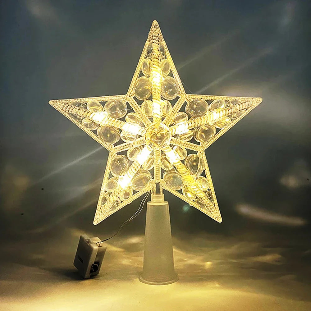15cm Christmas Tree Top Star Light LED Glowing Star
