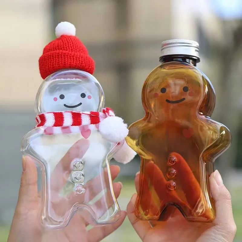 Tree Milk Tea Bottle Plastic Candy Juice Coffee Packing Bottle New Year Party Decor