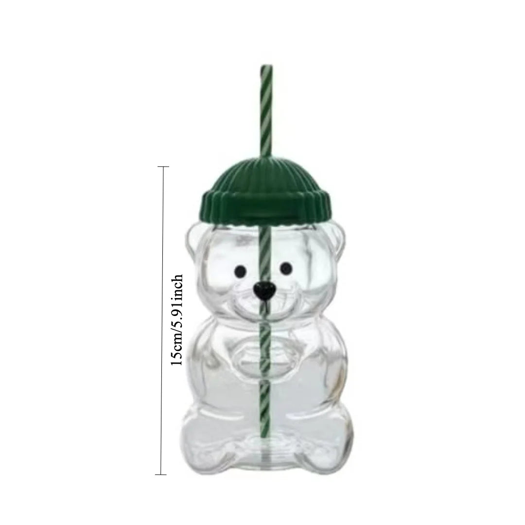 2025 Creative Cute Bear Coffee Cup Cartoon Bear shaped Coffee Cup Cute Bear Cup Transparent