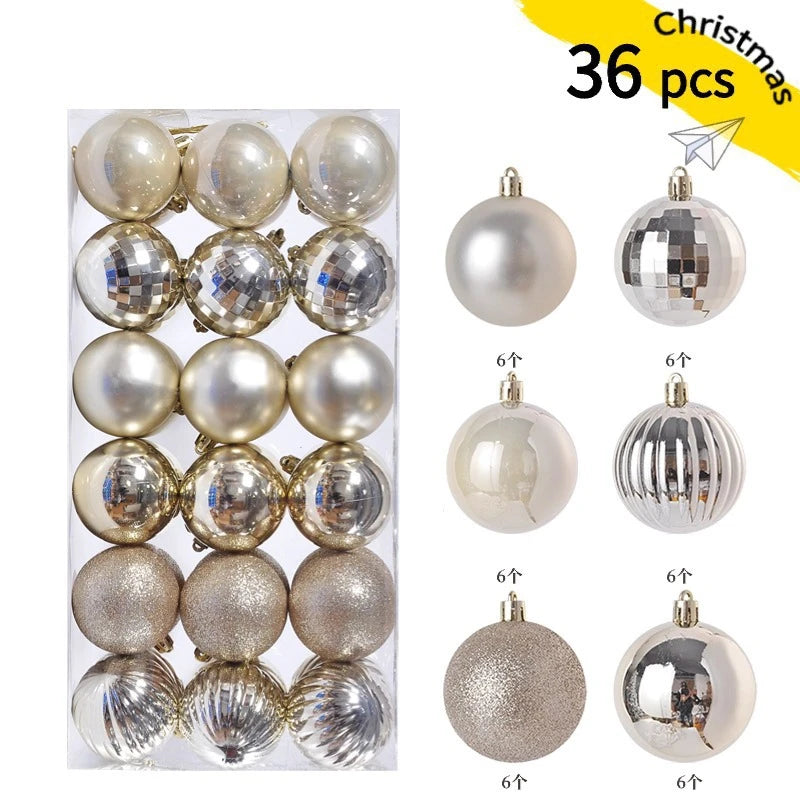 24/36Pcs Christmas Decoration 3/4CM Balls Hanging Christmas