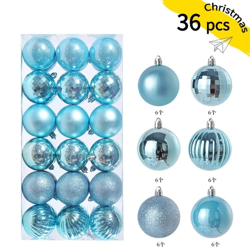 24/36Pcs Christmas Decoration 3/4CM Balls Hanging Christmas