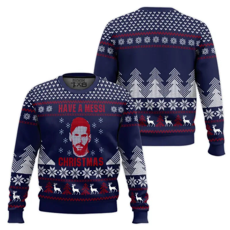 Christmas Sweater Football Star Q-Version Snowflake