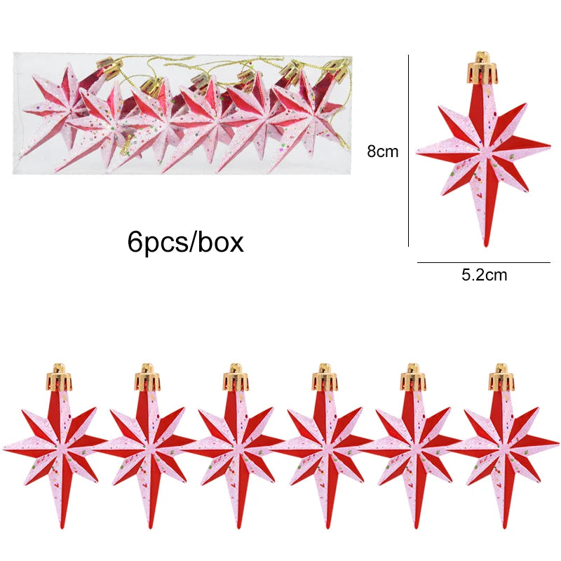 6pcs Christmas Lollipop Candy Cane Pendant