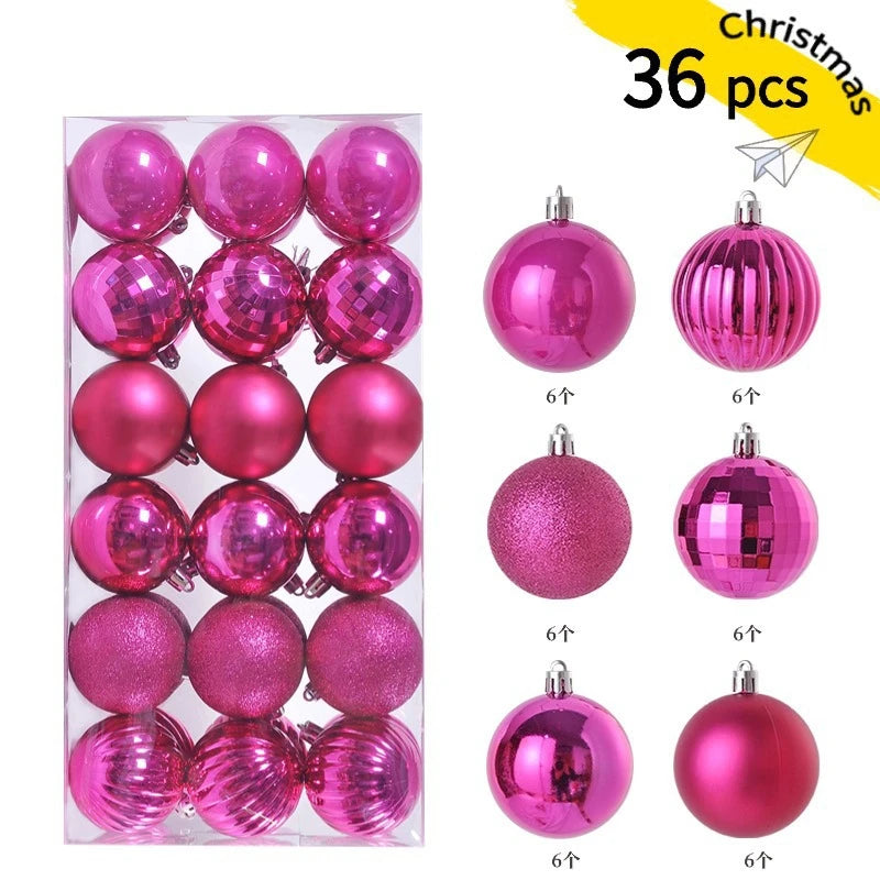 24/36Pcs Christmas Decoration 3/4CM Balls Hanging Christmas