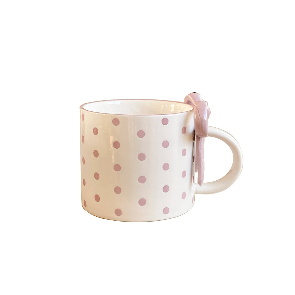 1Pc Bow Handle Heart Ceramic Mug