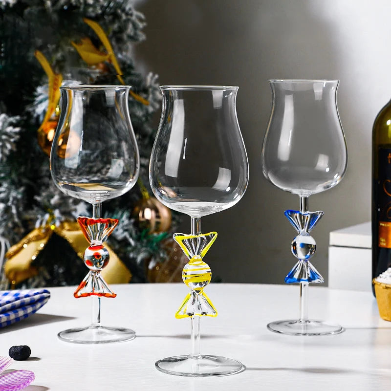 High Borosilicate Creative Candy Glass High Foot Cup