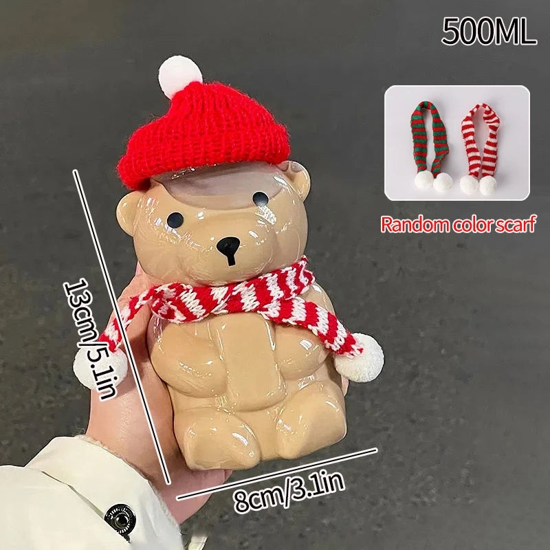 Tree Milk Tea Bottle Plastic Candy Juice Coffee Packing Bottle New Year Party Decor