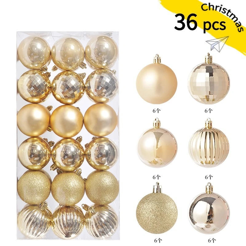 24/36Pcs Christmas Decoration 3/4CM Balls Hanging Christmas