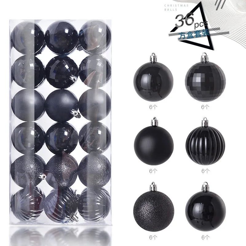 24/36Pcs Christmas Decoration 3/4CM Balls Hanging Christmas