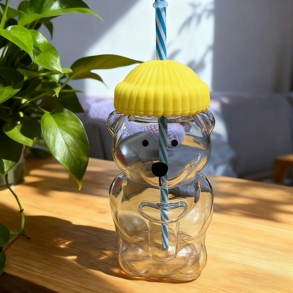2025 Creative Cute Bear Coffee Cup Cartoon Bear shaped Coffee Cup Cute Bear Cup Transparent