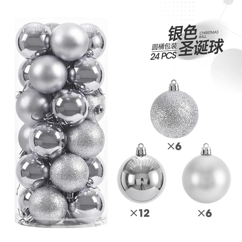 24/36Pcs Christmas Decoration 3/4CM Balls Hanging Christmas