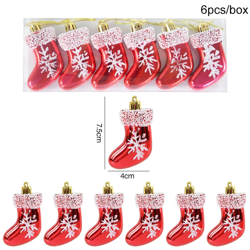 6pcs Christmas Lollipop Candy Cane Pendant