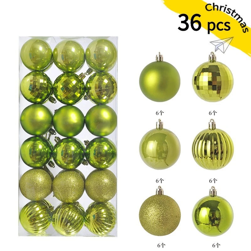 24/36Pcs Christmas Decoration 3/4CM Balls Hanging Christmas
