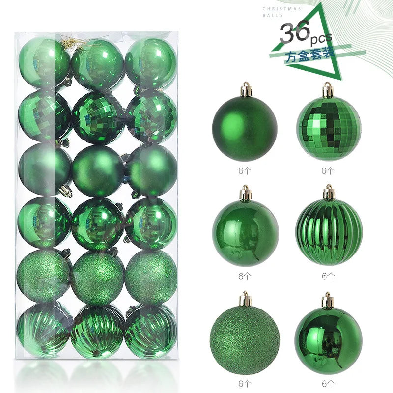 24/36Pcs Christmas Decoration 3/4CM Balls Hanging Christmas