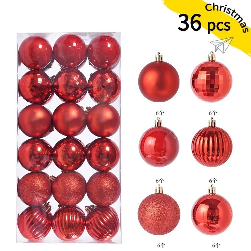 24/36Pcs Christmas Decoration 3/4CM Balls Hanging Christmas