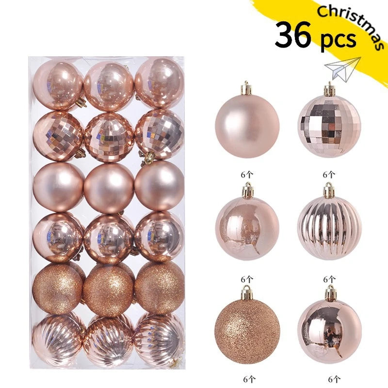 24/36Pcs Christmas Decoration 3/4CM Balls Hanging Christmas