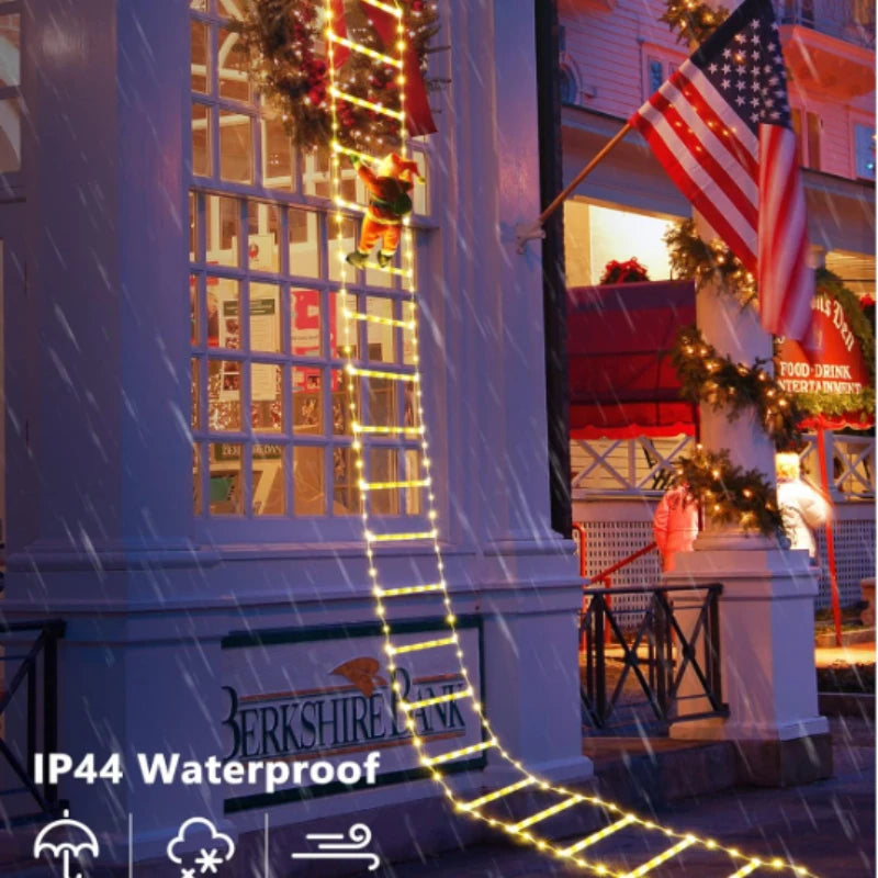 1.5/3M Christmas Decoration LED Santa Claus Climbing Ladder