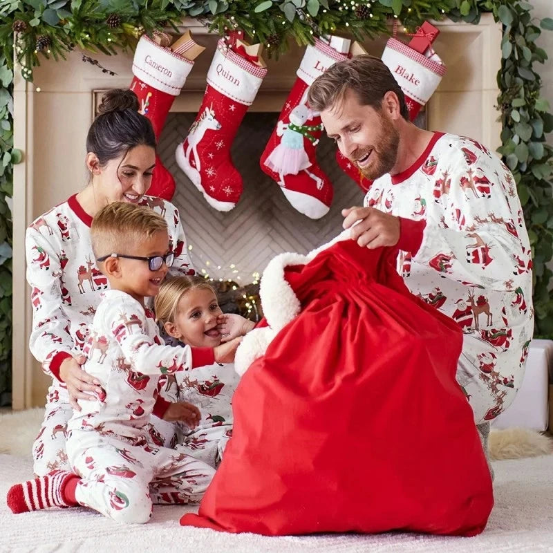Xmas Family Look Pyjamas Santa Claus Print Christmas Pajamas Set