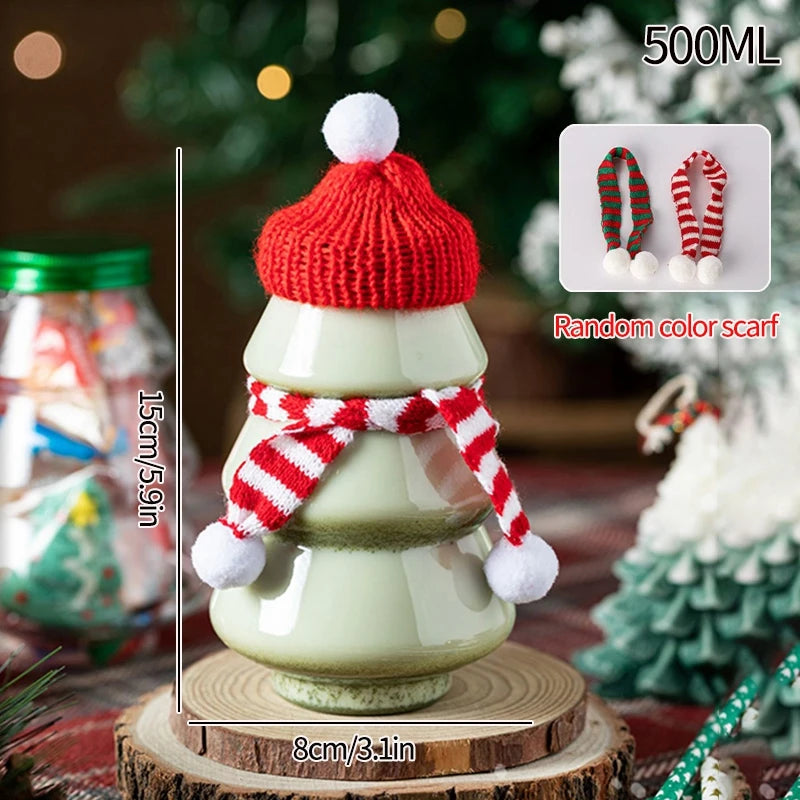 Tree Milk Tea Bottle Plastic Candy Juice Coffee Packing Bottle New Year Party Decor