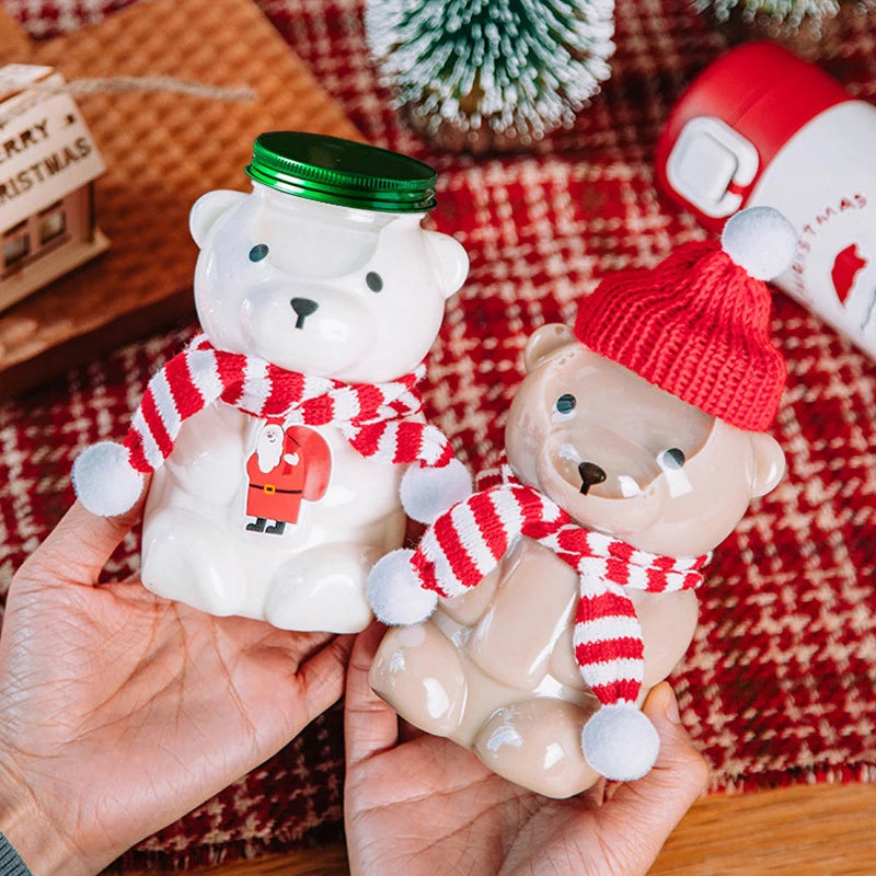 Tree Milk Tea Bottle Plastic Candy Juice Coffee Packing Bottle New Year Party Decor