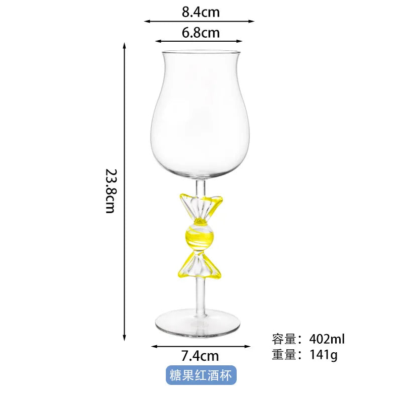 High Borosilicate Creative Candy Glass High Foot Cup