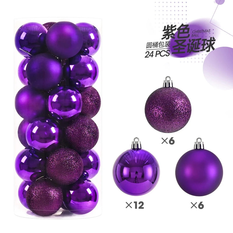 24/36Pcs Christmas Decoration 3/4CM Balls Hanging Christmas