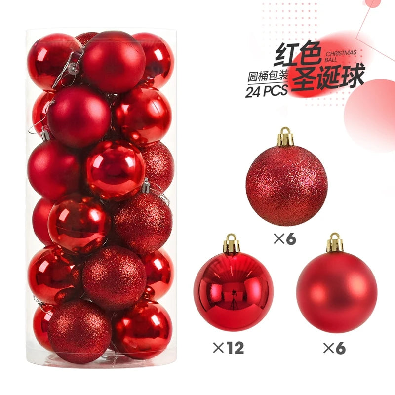 24/36Pcs Christmas Decoration 3/4CM Balls Hanging Christmas