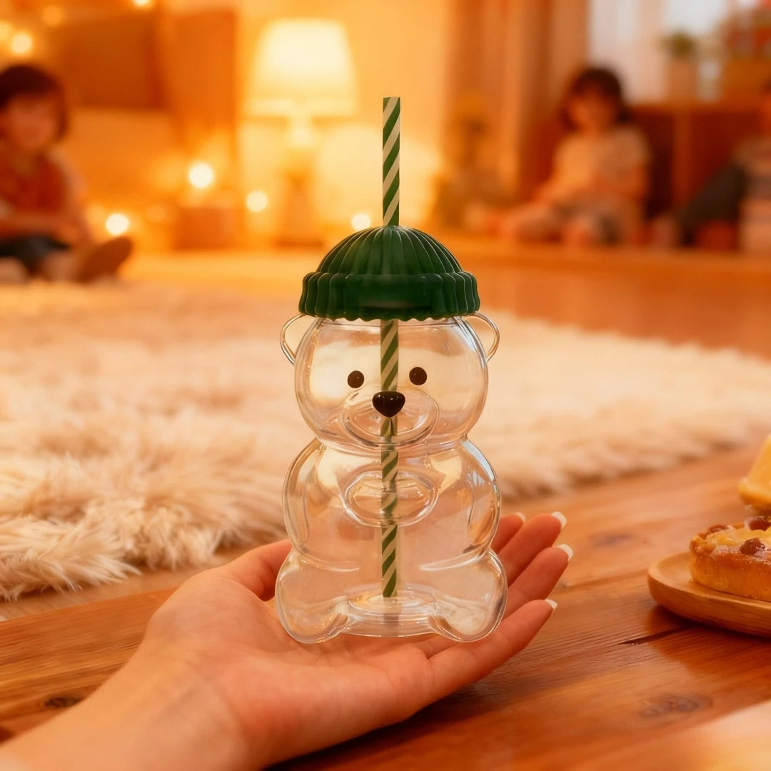 2025 Creative Cute Bear Coffee Cup Cartoon Bear shaped Coffee Cup Cute Bear Cup Transparent