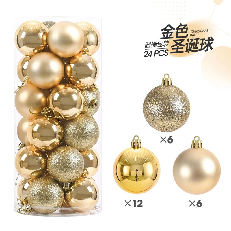 24/36Pcs Christmas Decoration 3/4CM Balls Hanging Christmas