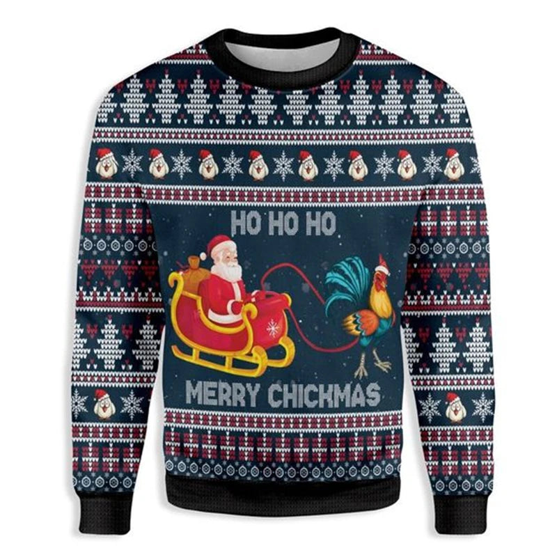 Funny Santa Claus Graphic Ugly Christmas Sweater For Men