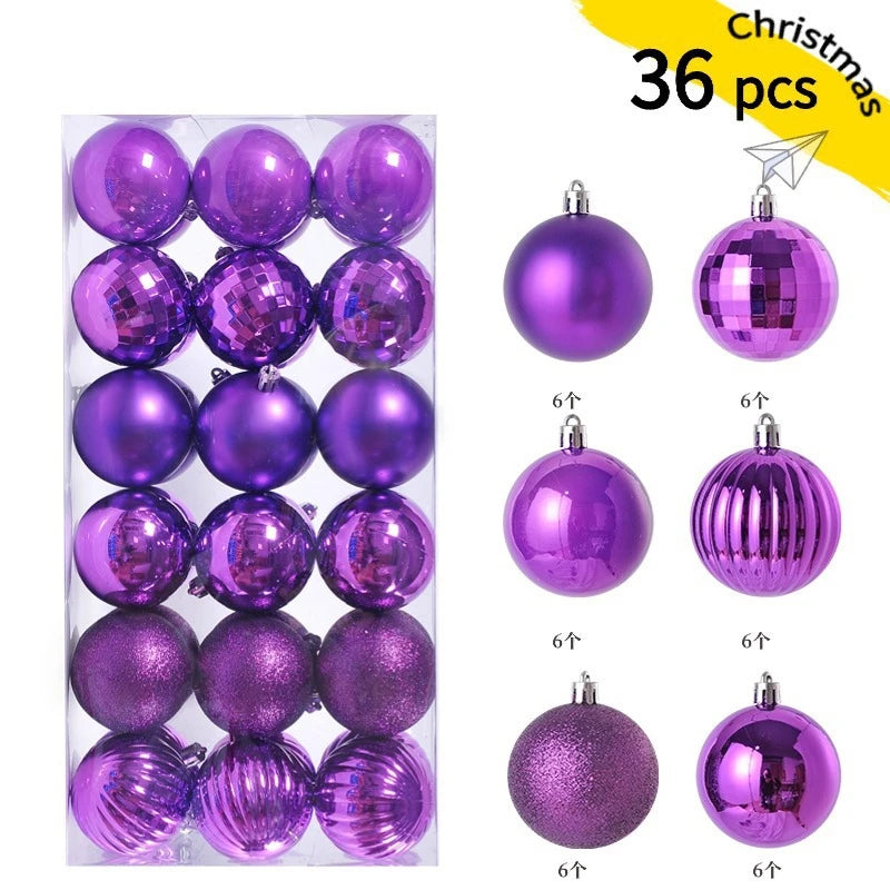 24/36Pcs Christmas Decoration 3/4CM Balls Hanging Christmas