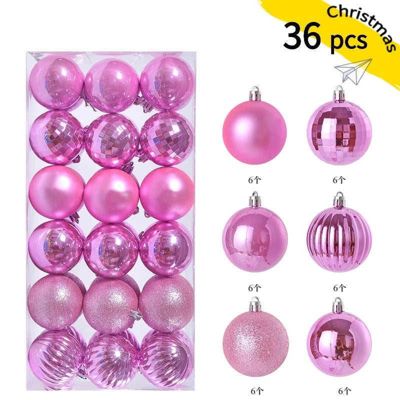24/36Pcs Christmas Decoration 3/4CM Balls Hanging Christmas