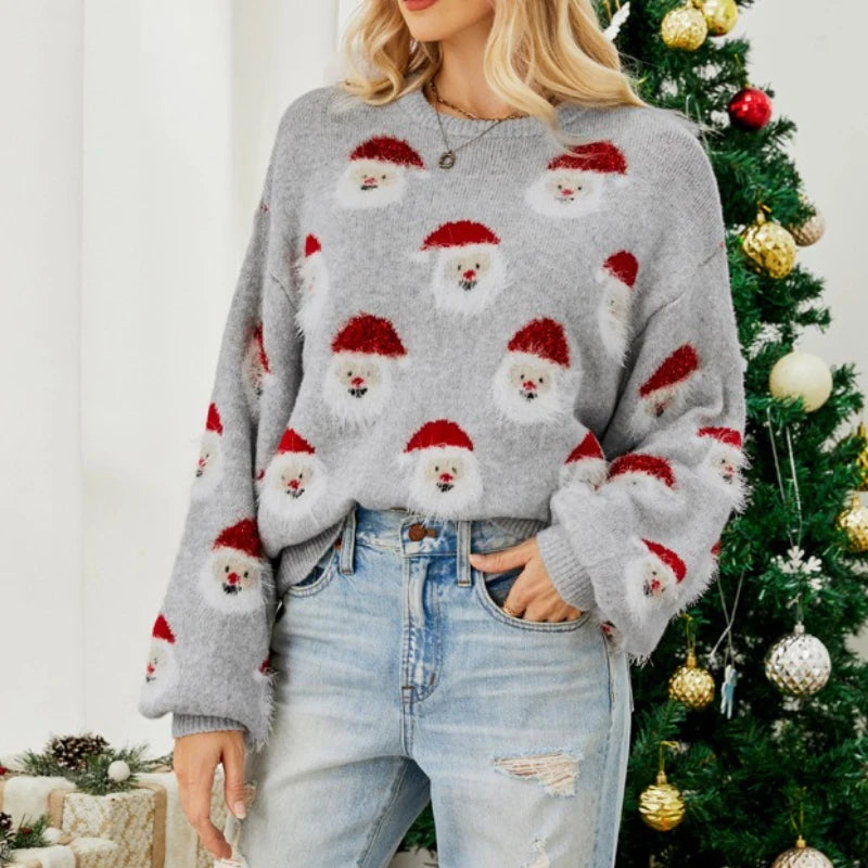 Knitted Sweater Women's Clothing Pullover Christmas Popular Sweater