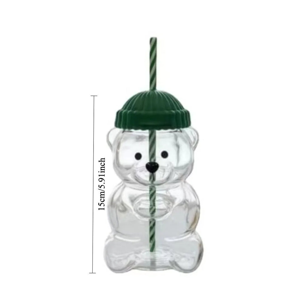 2025 Creative Cute Bear Coffee Cup Cartoon Bear shaped Coffee Cup Cute Bear Cup Transparent