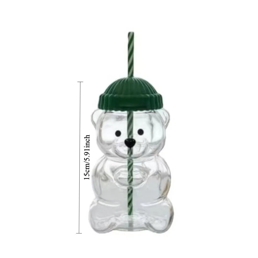 2025 Creative Cute Bear Coffee Cup Cartoon Bear shaped Coffee Cup Cute Bear Cup Transparent